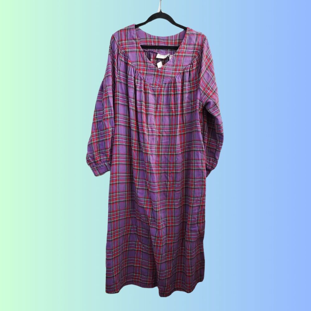 90s Flannel Nightgown 1X